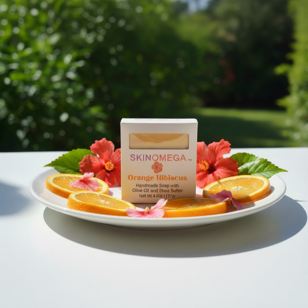 Orange Hibiscus Natural Handmade Vegan Bar Soap