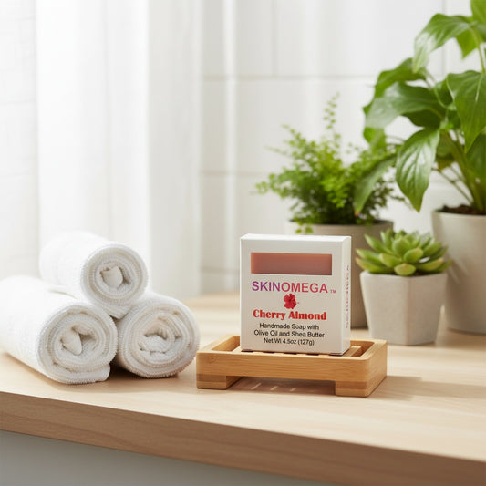 Cherry Almond Homemade Vegan Soap Bar