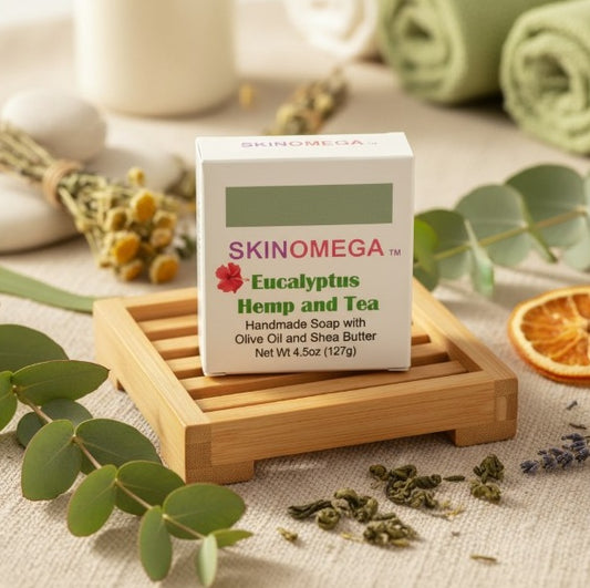 Eucalyptus Hemp and Tea Handmade Vegan Bar Soap
