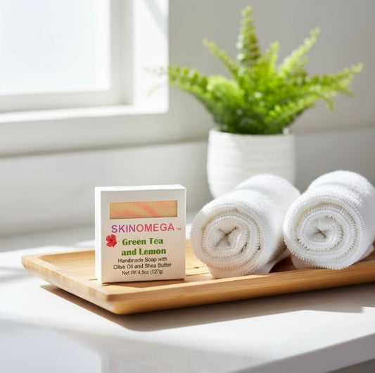 Green Tea and Lemon Handmade Vegan Soap Bar
